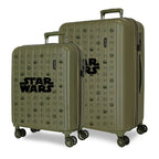 Star Wars Green ABS Ryggsäck med Hjul suitcase set 55/65cm