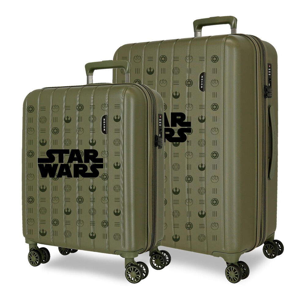 Star Wars Green ABS Ryggsäck med Hjul suitcase set 55/65cm