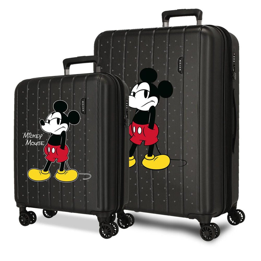 Disney Mickey Waiting ABS Ryggsäck med Hjul suitcase set 55/65cm