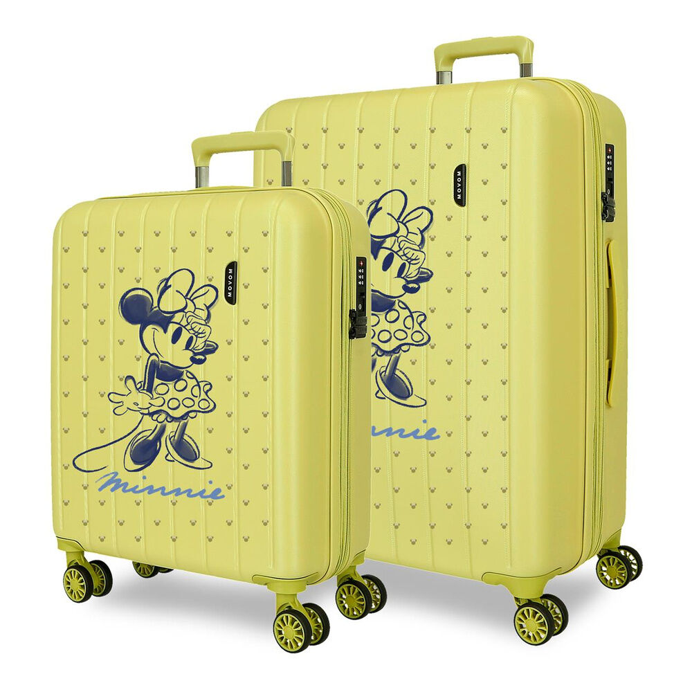 Disney Minnie Line ABS Ryggsäck med Hjul suitcase set 55/65cm
