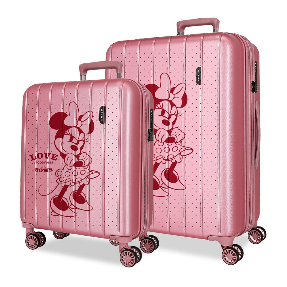 Disney Minnie Love ABS Ryggsäck med Hjul suitcase set 55/65cm