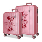 Disney Minnie Love ABS Ryggsäck med Hjul suitcase set 55/65cm