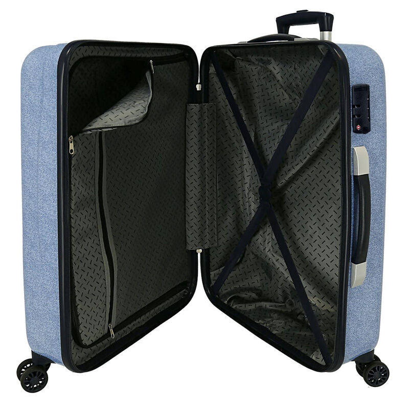 Disney Stitch Du Är Magisk Set 2 ABS Ryggsäck med Hjul Resväskor 55-65cm