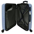 Disney Stitch Du Är Magisk Set 2 ABS Ryggsäck med Hjul Resväskor 55-65cm