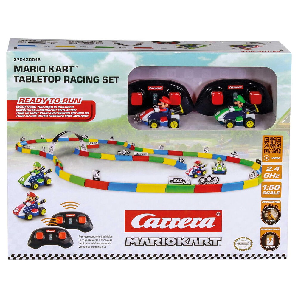 Mario Kart Mario & Luigi Mini Radio Control Set med Bana