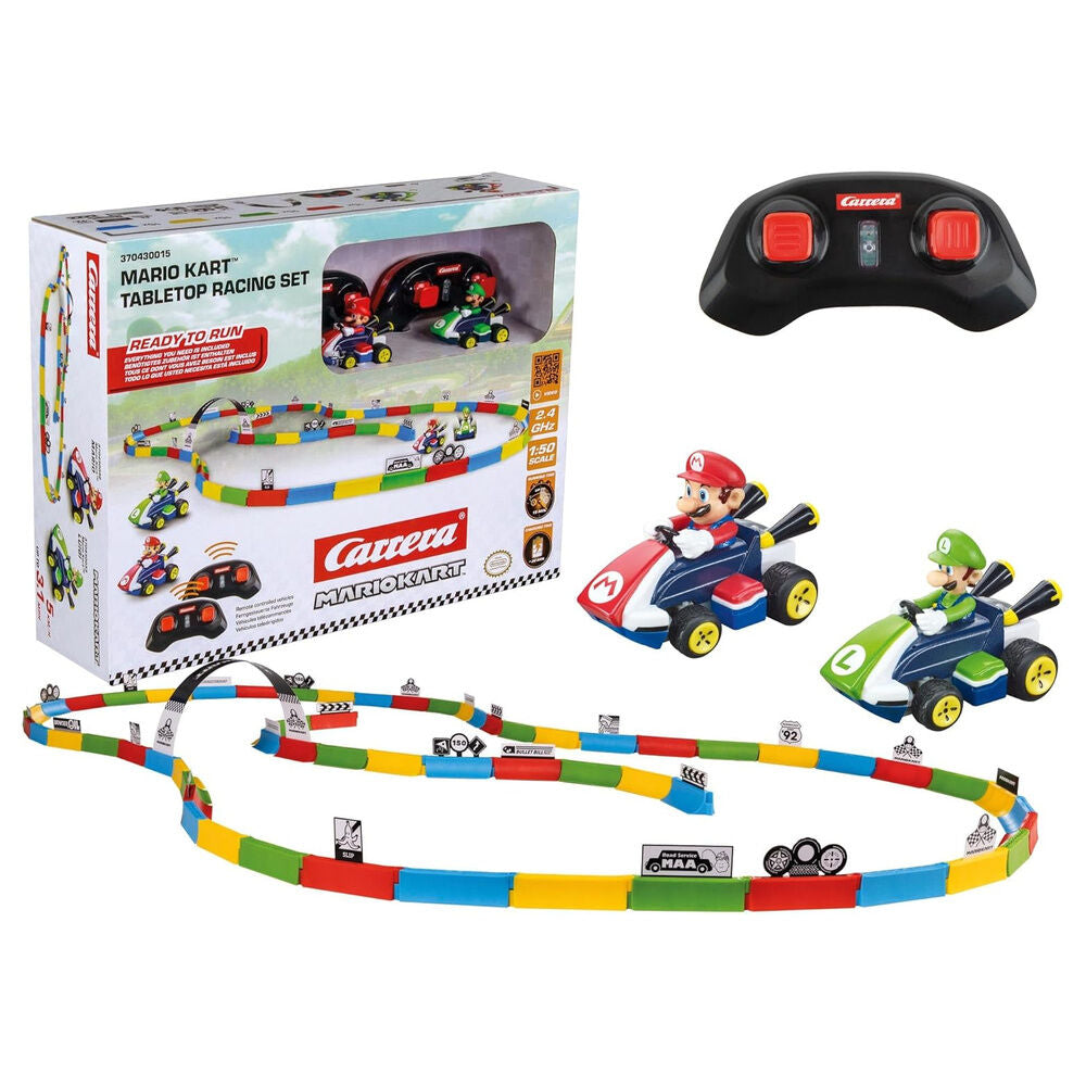 Mario Kart Mario & Luigi Mini Radio Control Set med Bana