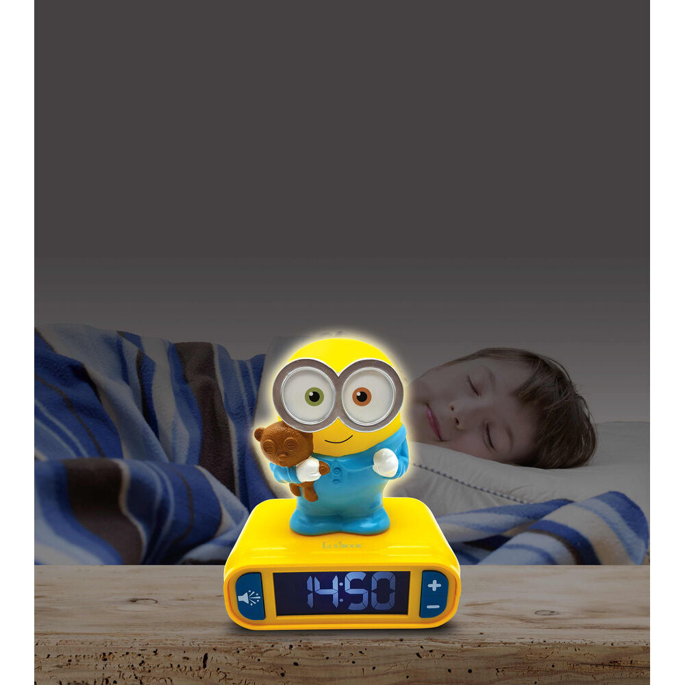 Minions 3D Nattlampa Väckarklocka