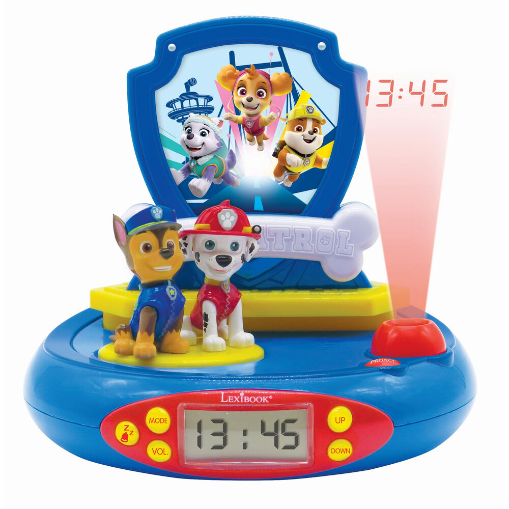Paw Patrol 3D Projektor Väckarklocka