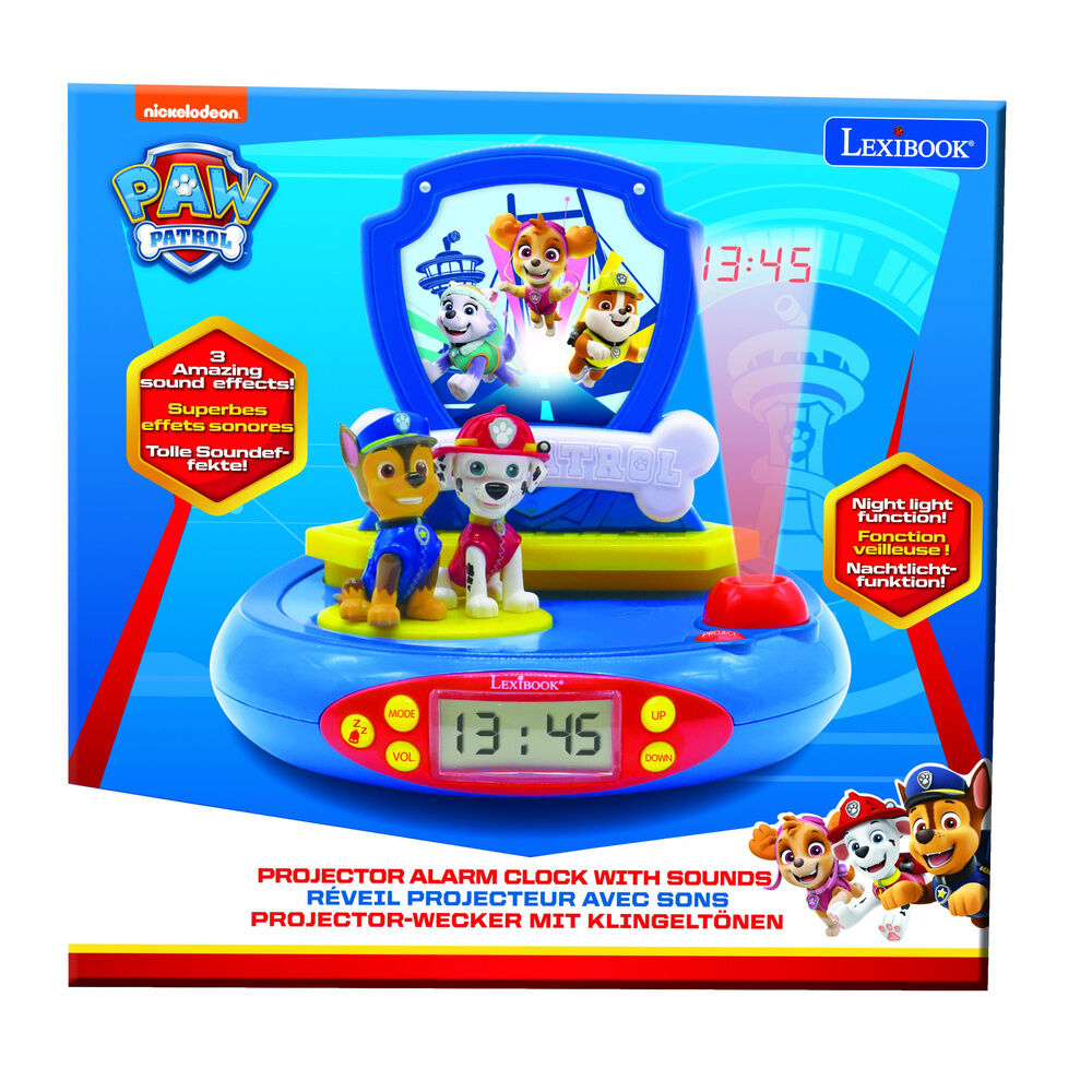 Paw Patrol 3D Projektor Väckarklocka