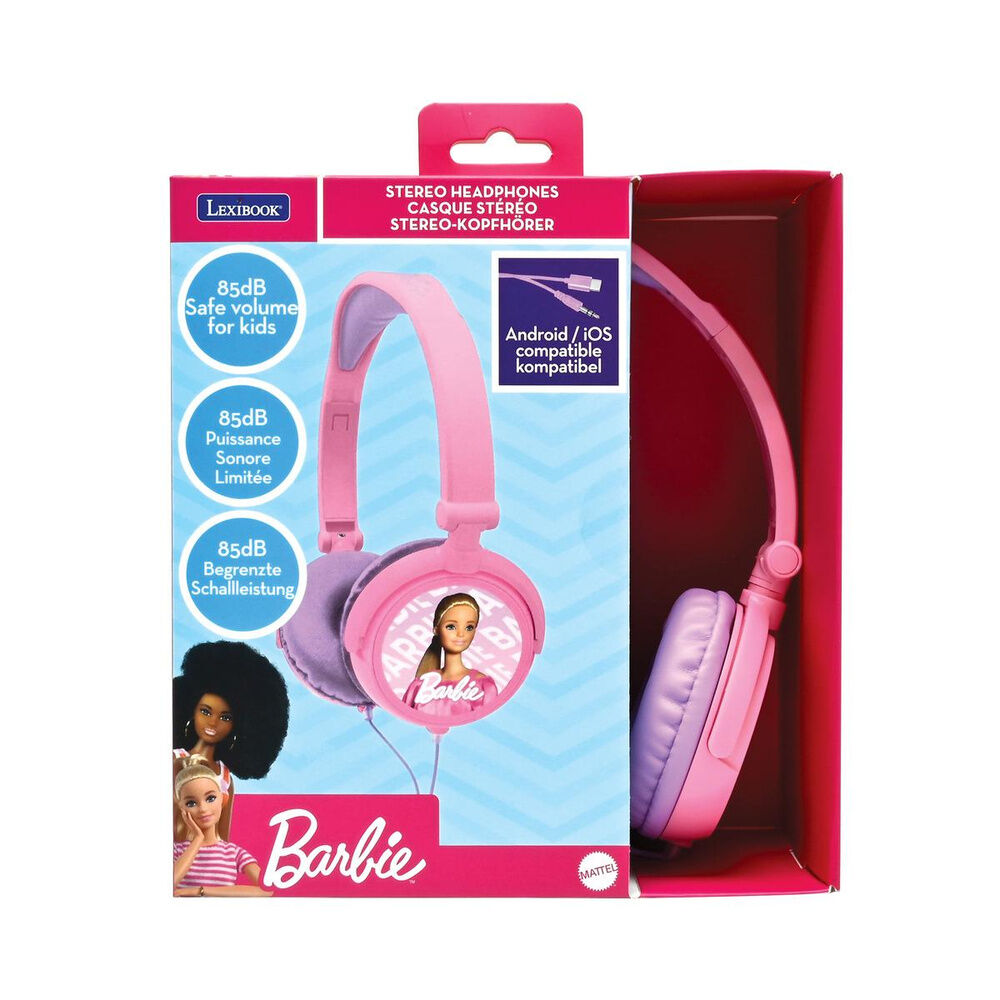 Barbie Hörlurar - Fällbara Stereo med Säker Volymbegränsning