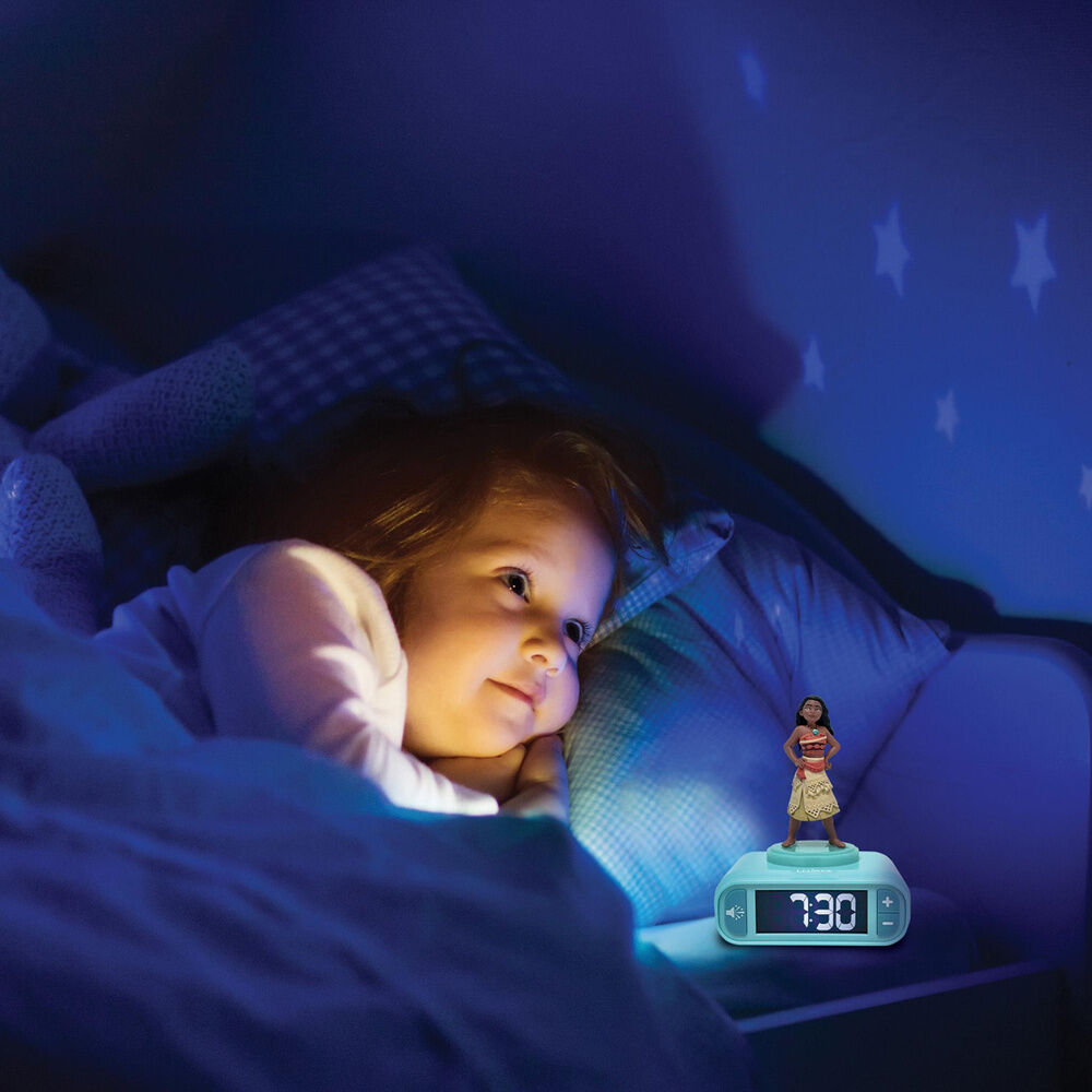 Disney Moana Vaiana 3D Nattlampa Väggklocka