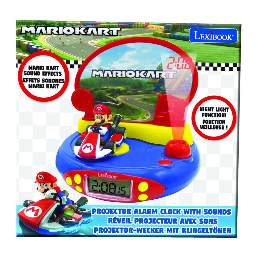 Nintendo Mario Kart 3D Projektor Väckarklocka