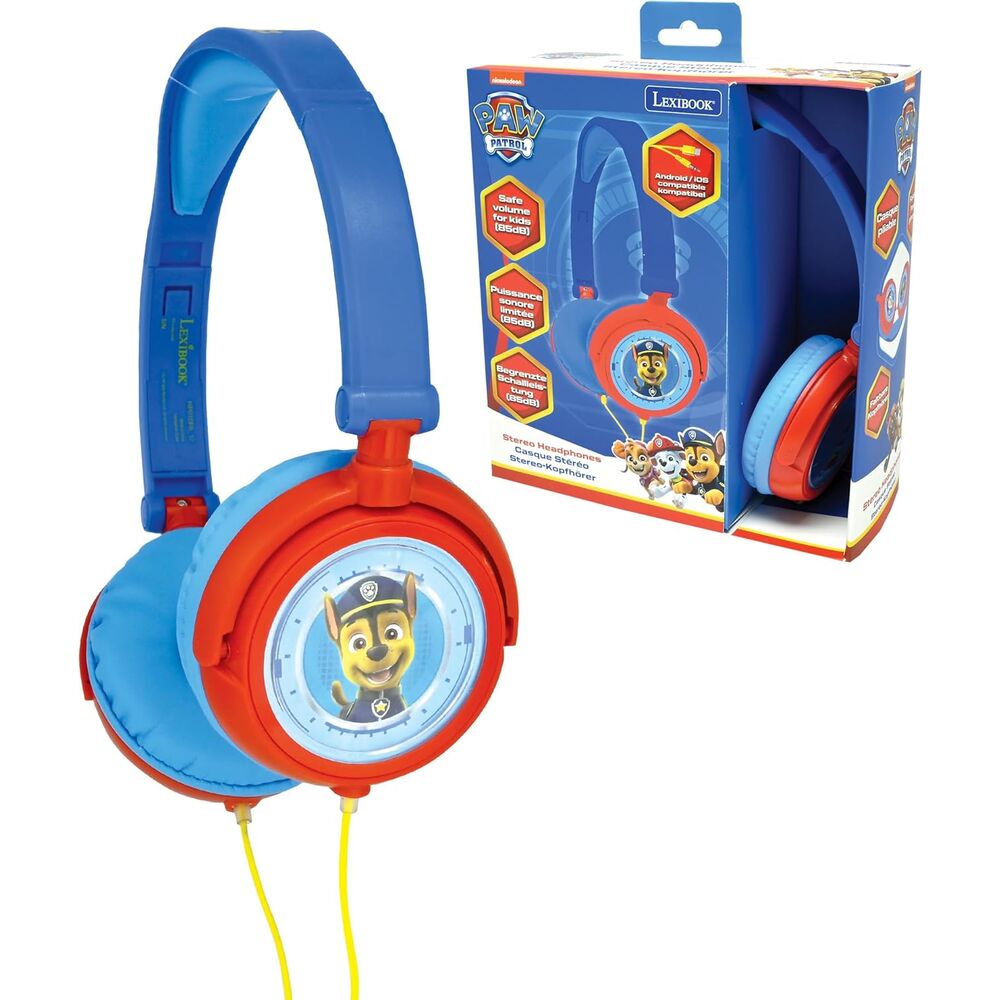 Paw Patrol Hörlurar – Fällbara Stereo med Volymbegränsning