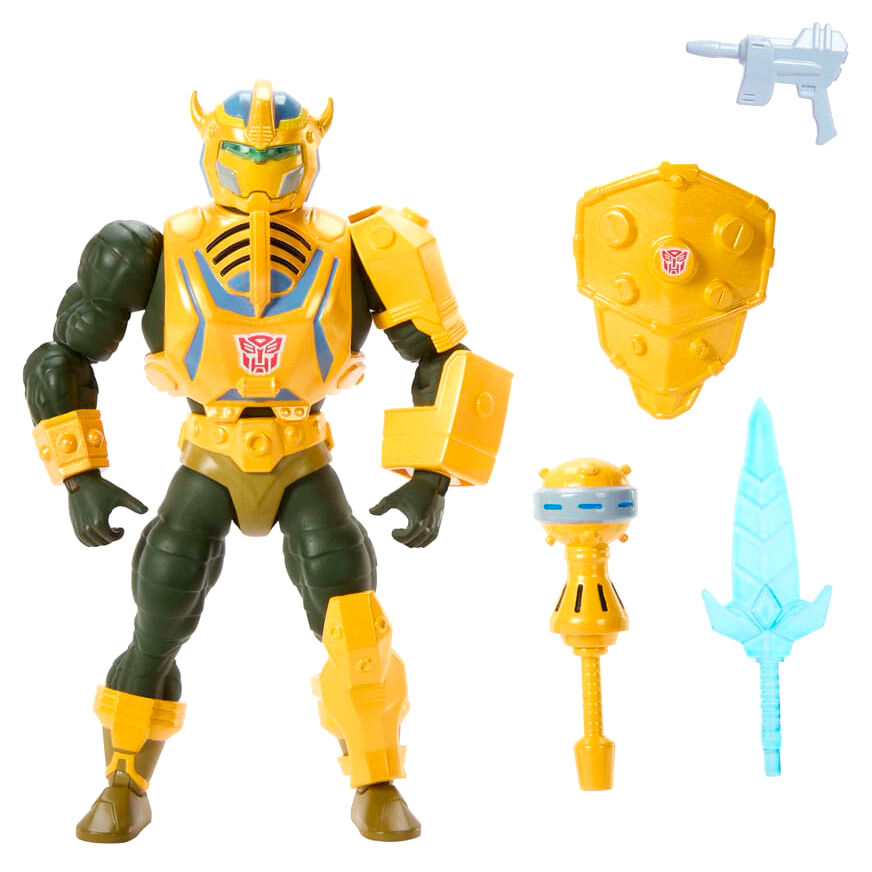 Masters of the Universe x Transformers Bumblebee Armor Man-At-Arms Figur 14 cm