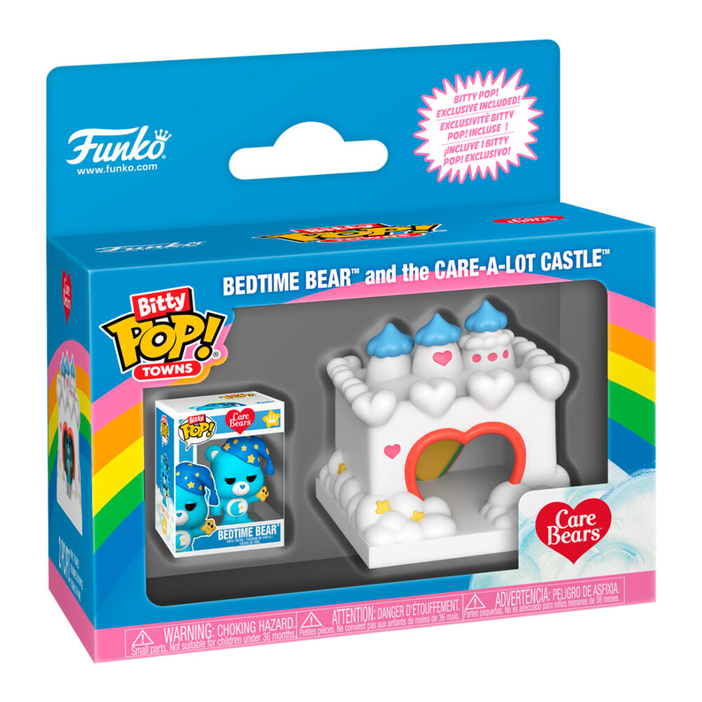 Bitty POP Town Figur: Care Bears Bedtime Bear och Care a Lot Castle