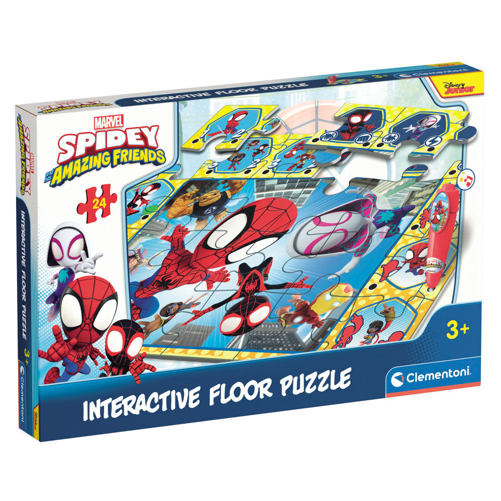 Marvel Spidey Interaktivt Golv Puzzle 24 Bitar