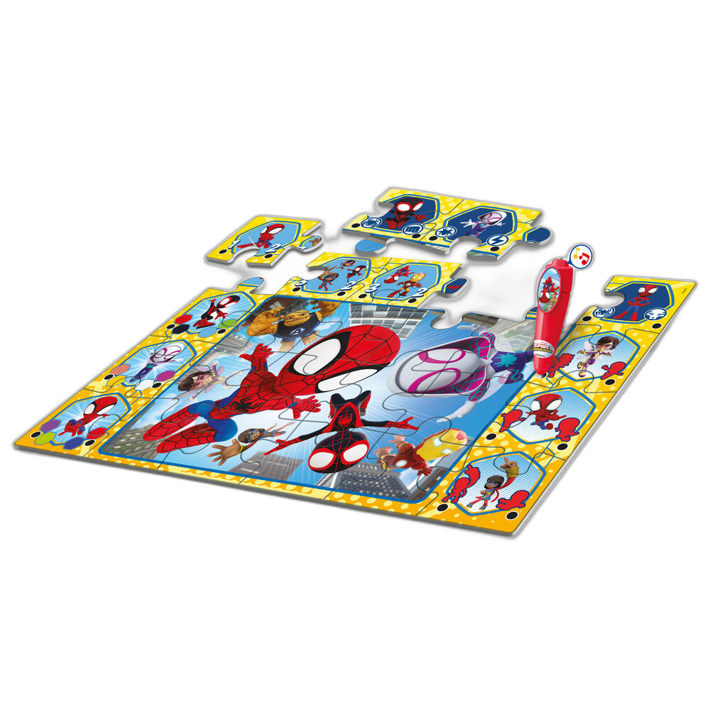 Marvel Spidey Interaktivt Golv Puzzle 24 Bitar