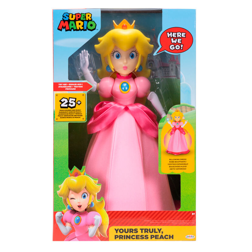 Engelsk Super Mario Bros Peach Figur 36cm