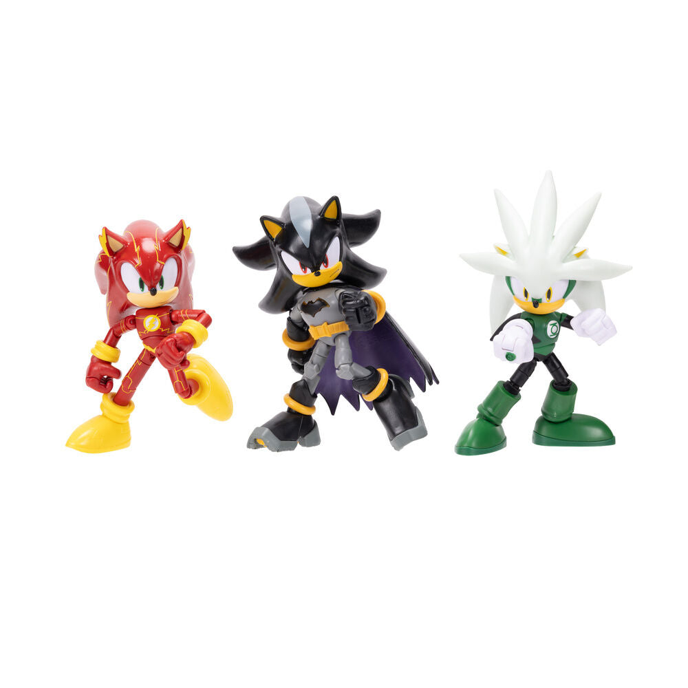 DC Comics Sonic The Hedgehog Pack med 4 Figurer - 12 cm