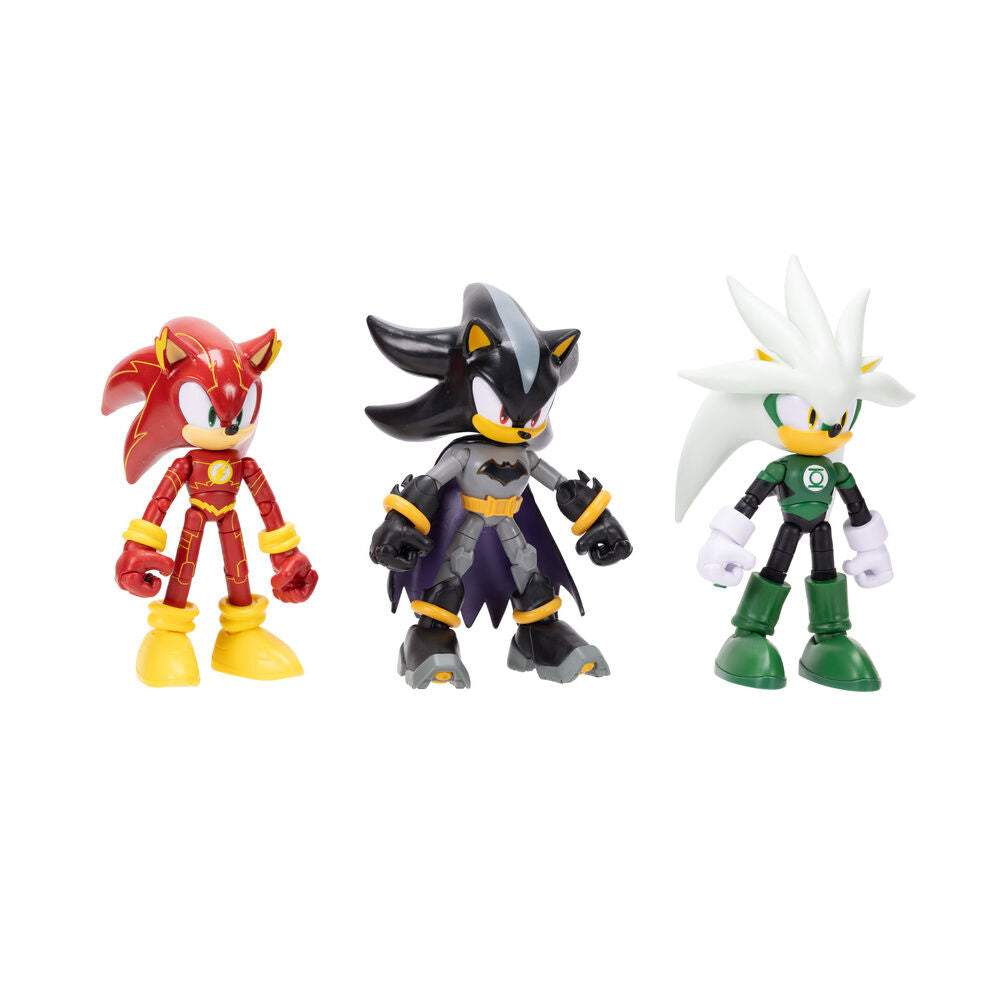 DC Comics Sonic The Hedgehog Pack med 4 Figurer - 12 cm