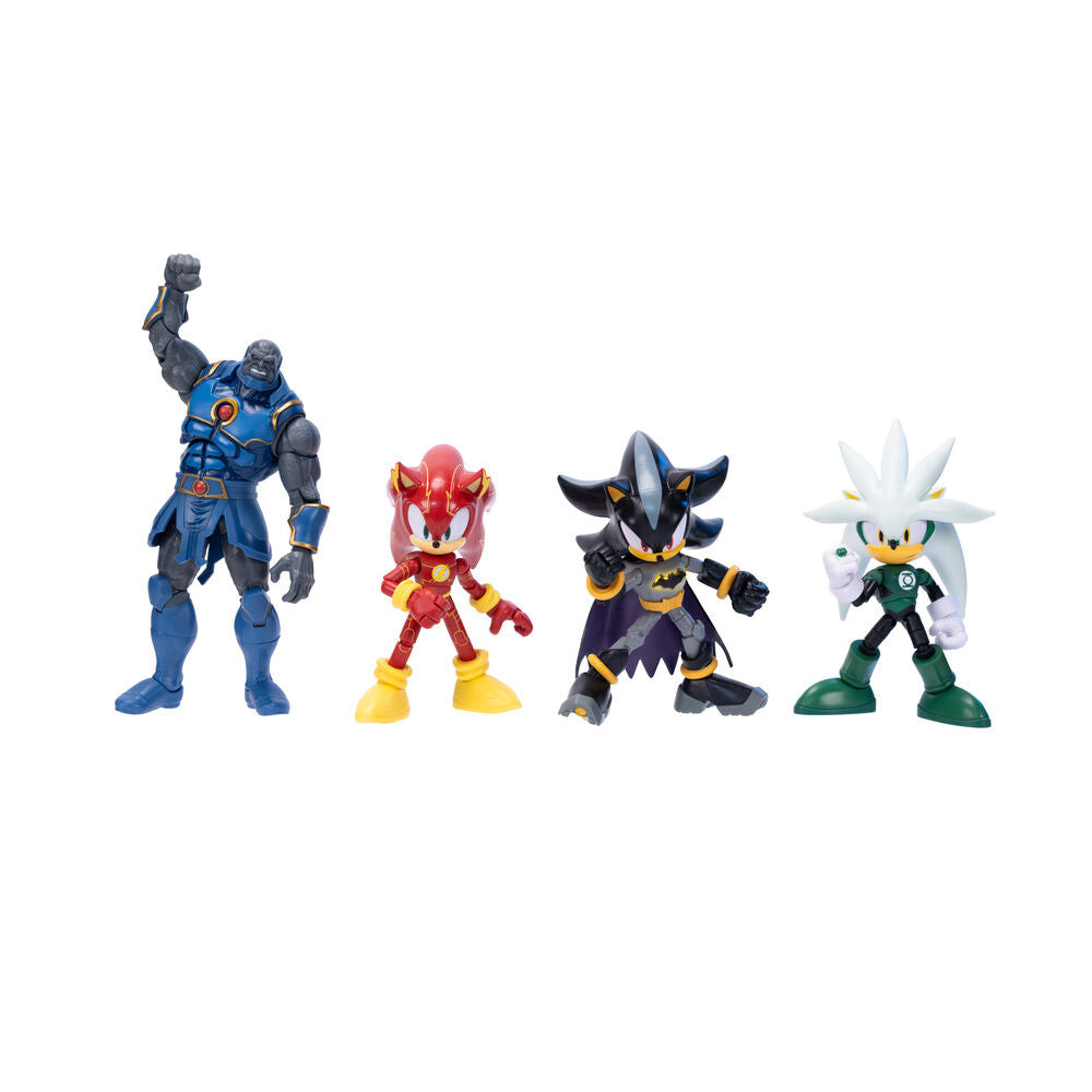 DC Comics Sonic The Hedgehog Pack med 4 Figurer - 12 cm
