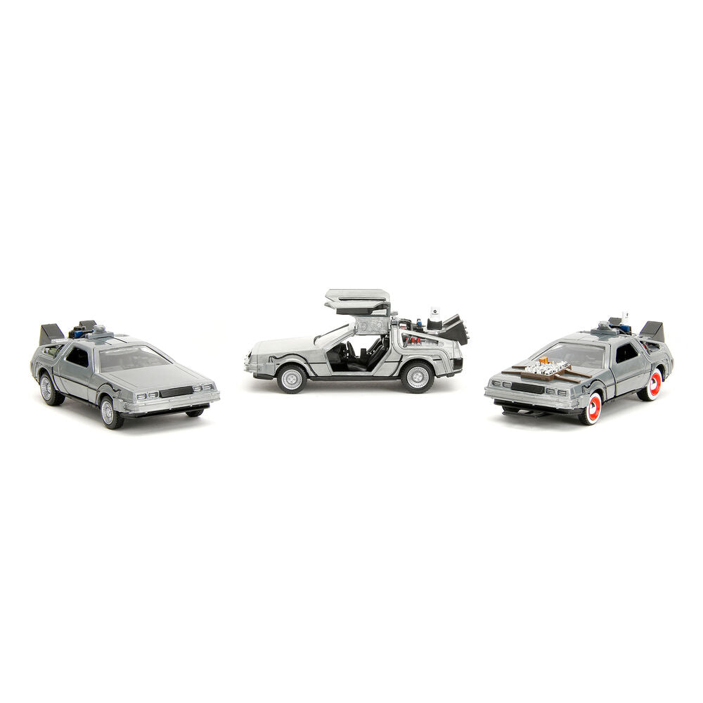 Back to the Future 40th Anniversary Time Machine Pack 3 DeLorean