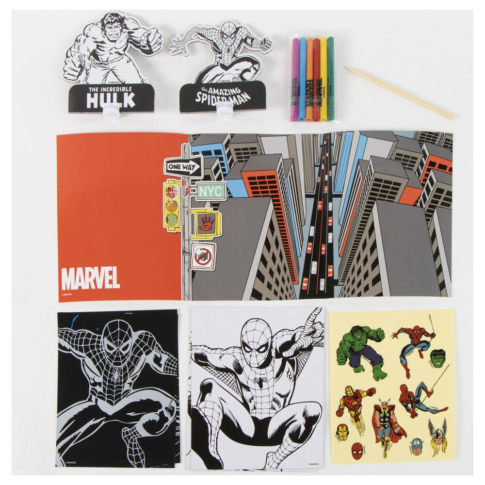 Marvel Spiderman Färgläggning Ryggsäck Set