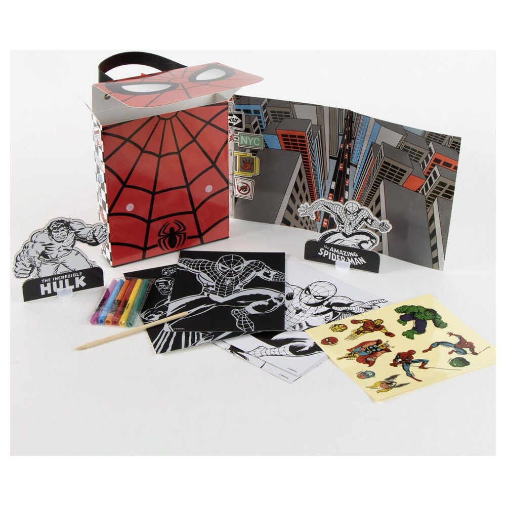 Marvel Spiderman Färgläggning Ryggsäck Set