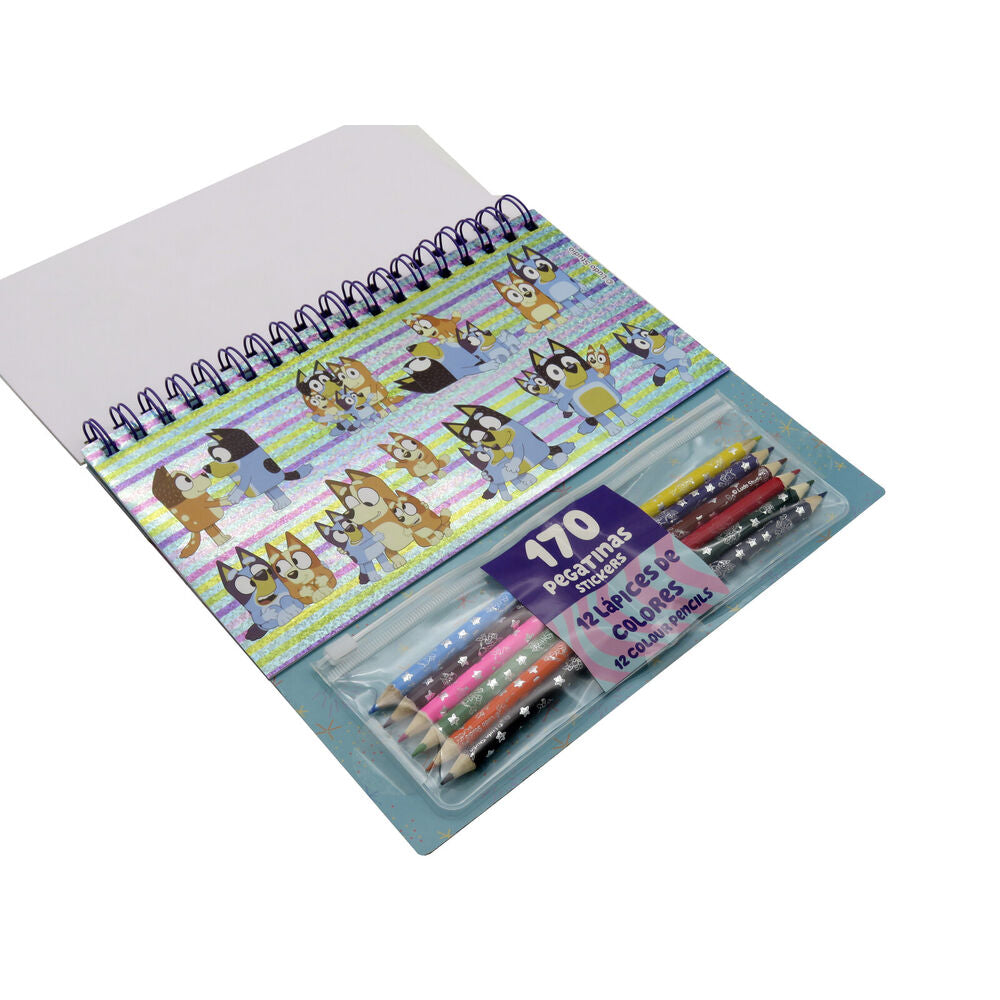 Bluey Färgläggningsset med klistermärken