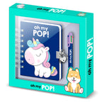 Oh My Pop! Sweety Diary + Pen - Spiralbundet Dagbok med Färgglad Penna