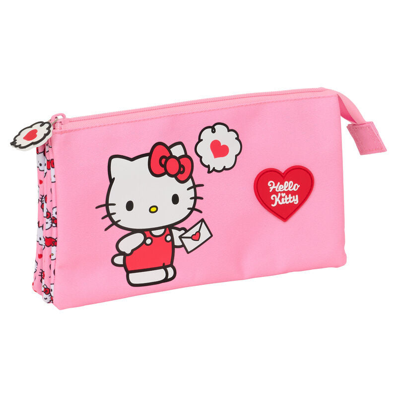 Hello Kitty Triple Pennfodral - Perfekt för skolan