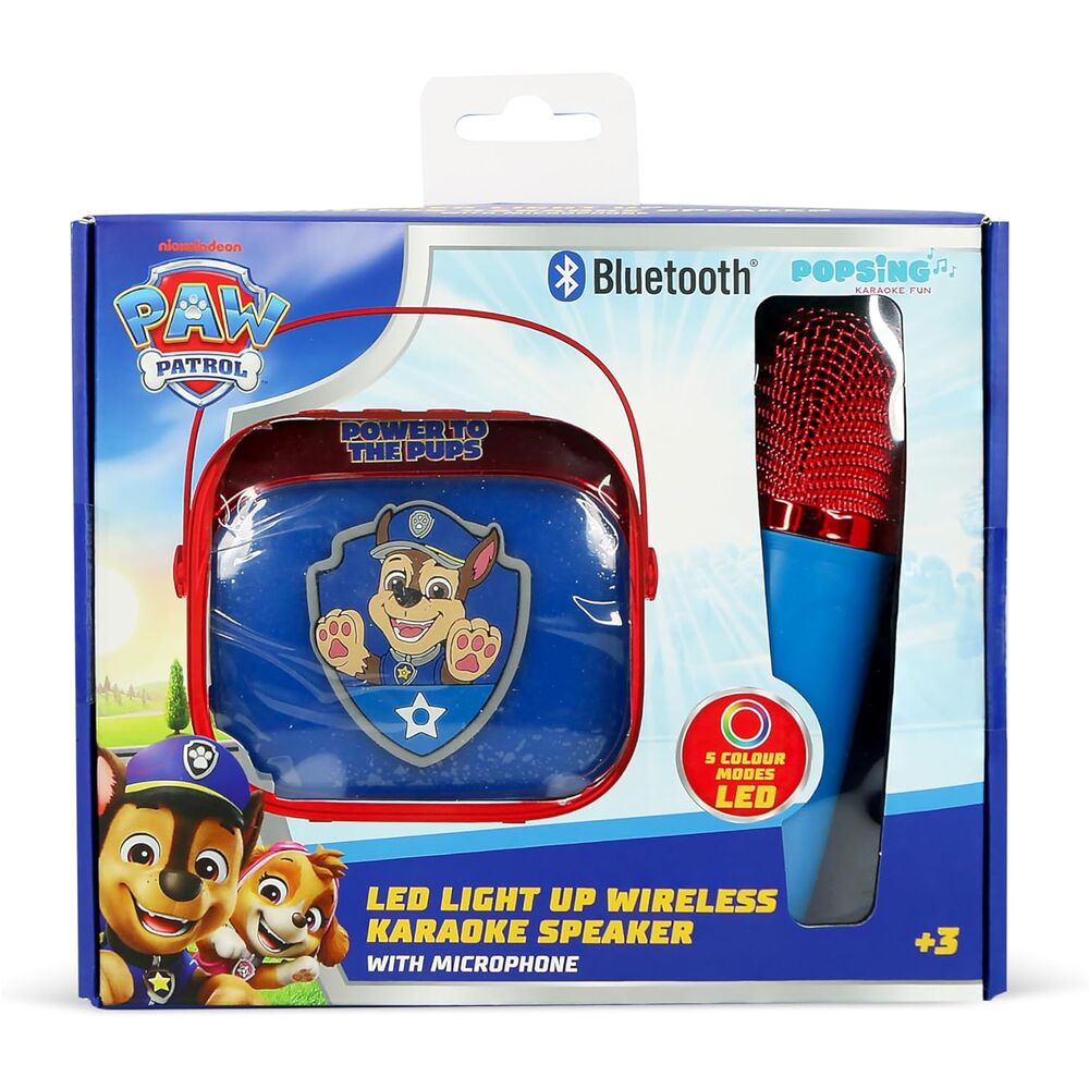 Paw Patrol LED Karaokehögtalare med Mikrofon