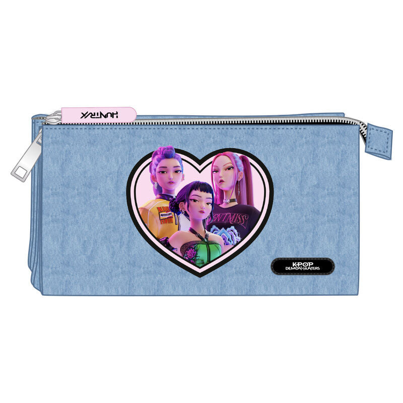 Demon Hunters Kpop Huntrix Triple Pennfodral - Perfekt för Skolan