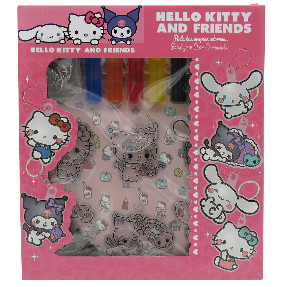 Hello Kitty och Vänner Set med Hängare för Målning