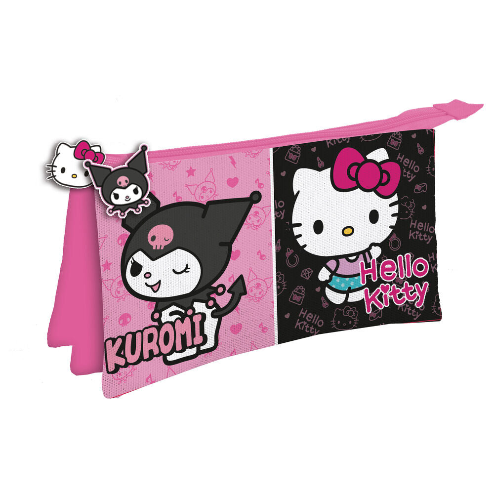 Hello Kitty & Kuromi trippelt pennfodral
