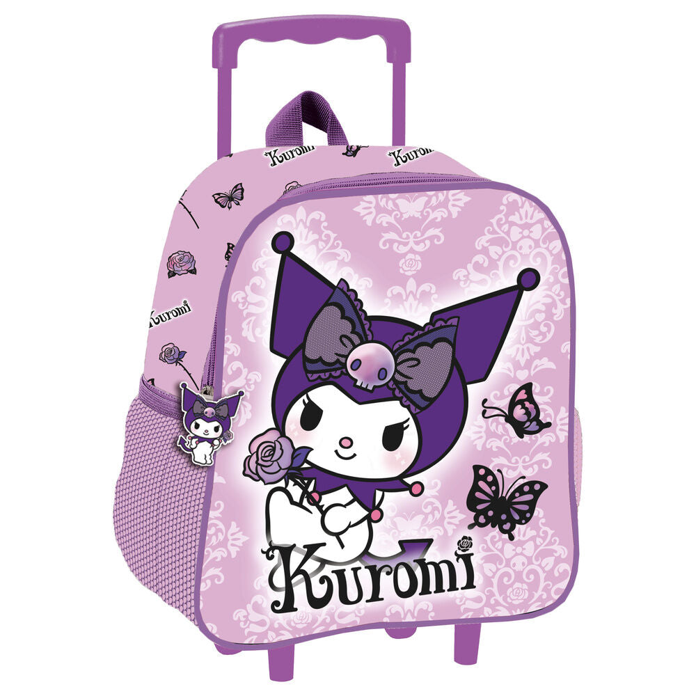 Hello Kitty Kuromi Lila 3D Ryggsäck med Hjul 32cm