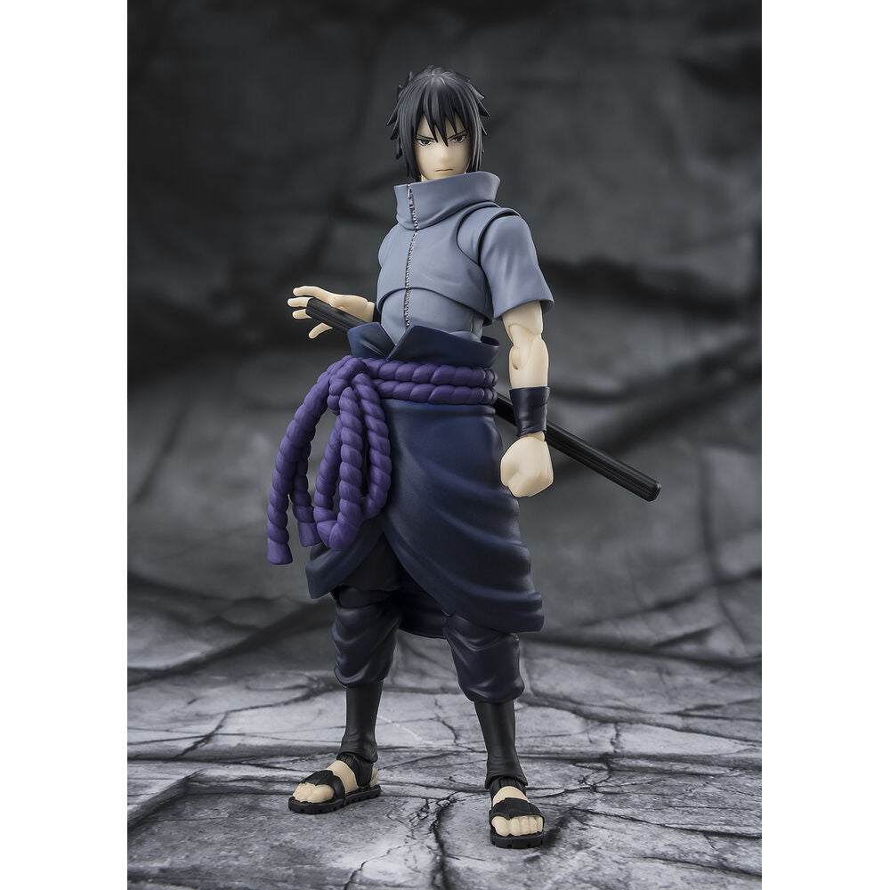 Naruto Shippuden Sasuke Uchiha Ensam Shinobi S.H.Figuarts figur 14,5cm
