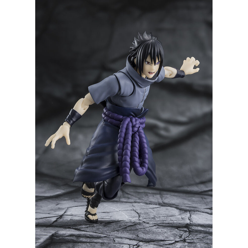 Naruto Shippuden Sasuke Uchiha Ensam Shinobi S.H.Figuarts figur 14,5cm