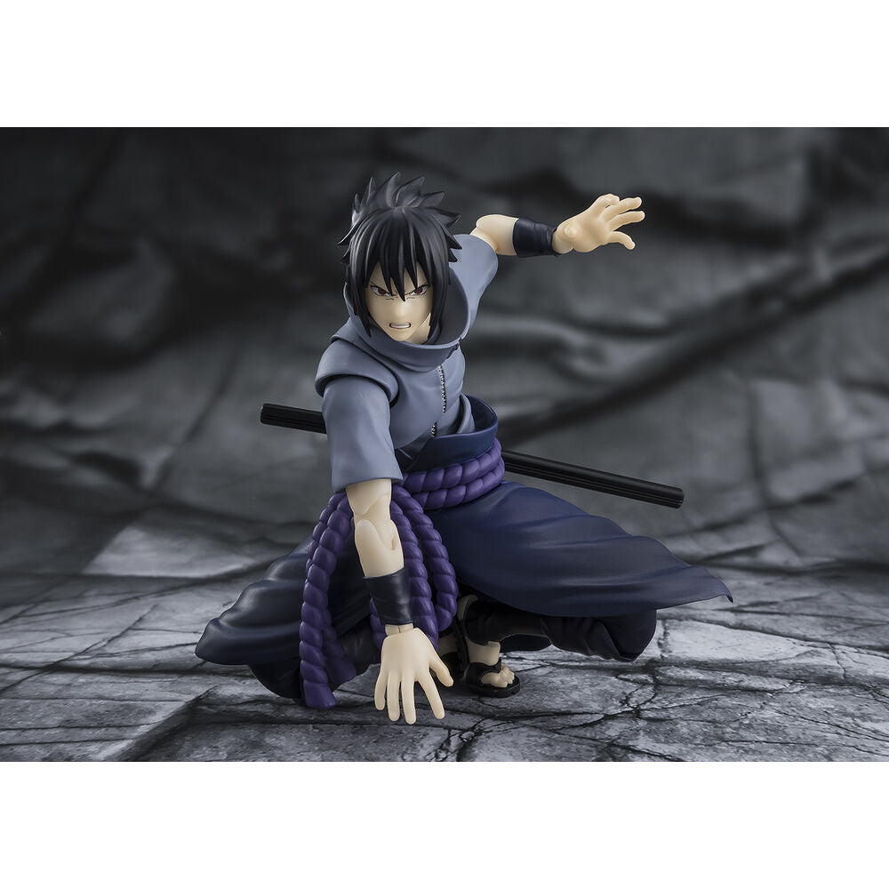 Naruto Shippuden Sasuke Uchiha Ensam Shinobi S.H.Figuarts figur 14,5cm