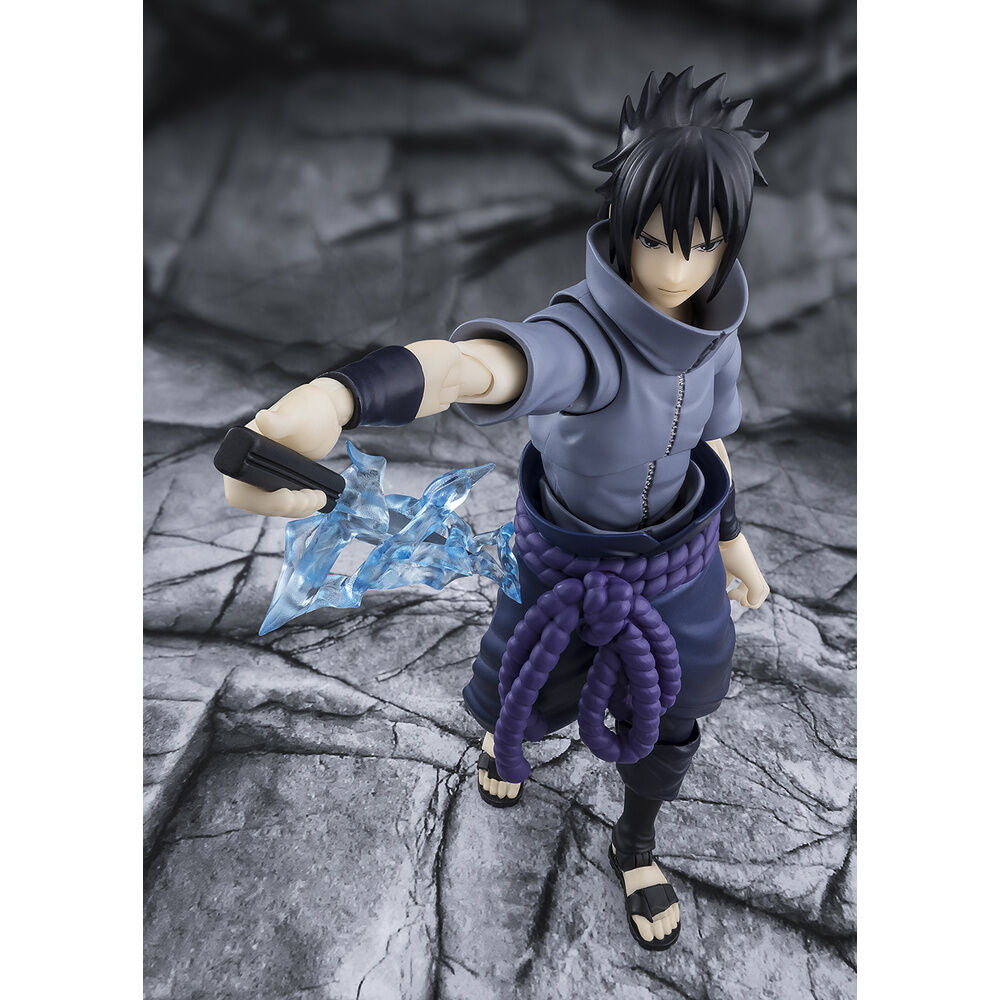 Naruto Shippuden Sasuke Uchiha Ensam Shinobi S.H.Figuarts figur 14,5cm