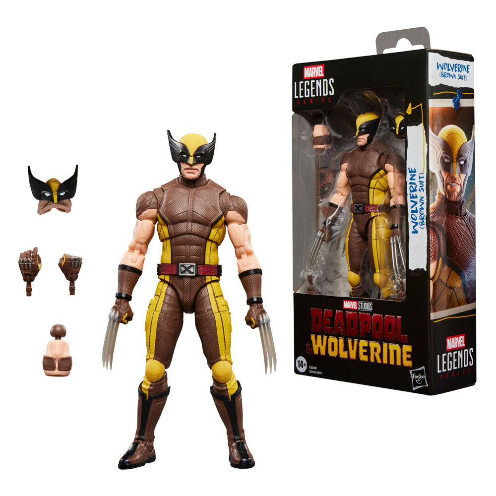 Marvel Legends Series Deadpool & Wolverine - Wolverine Brun Kostym figur 15cm