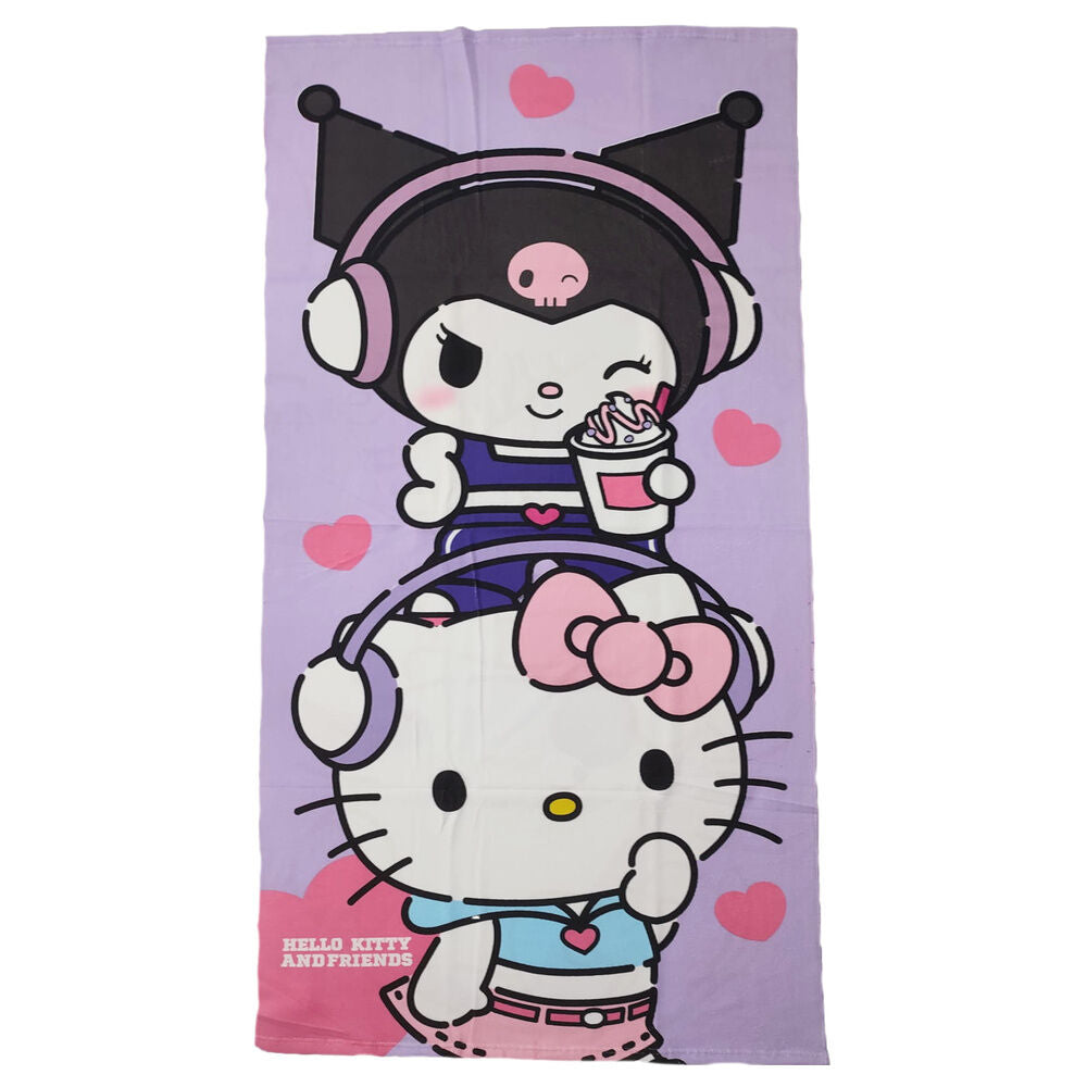 Hello Kitty Kuromi mikrofiber strandhandduk