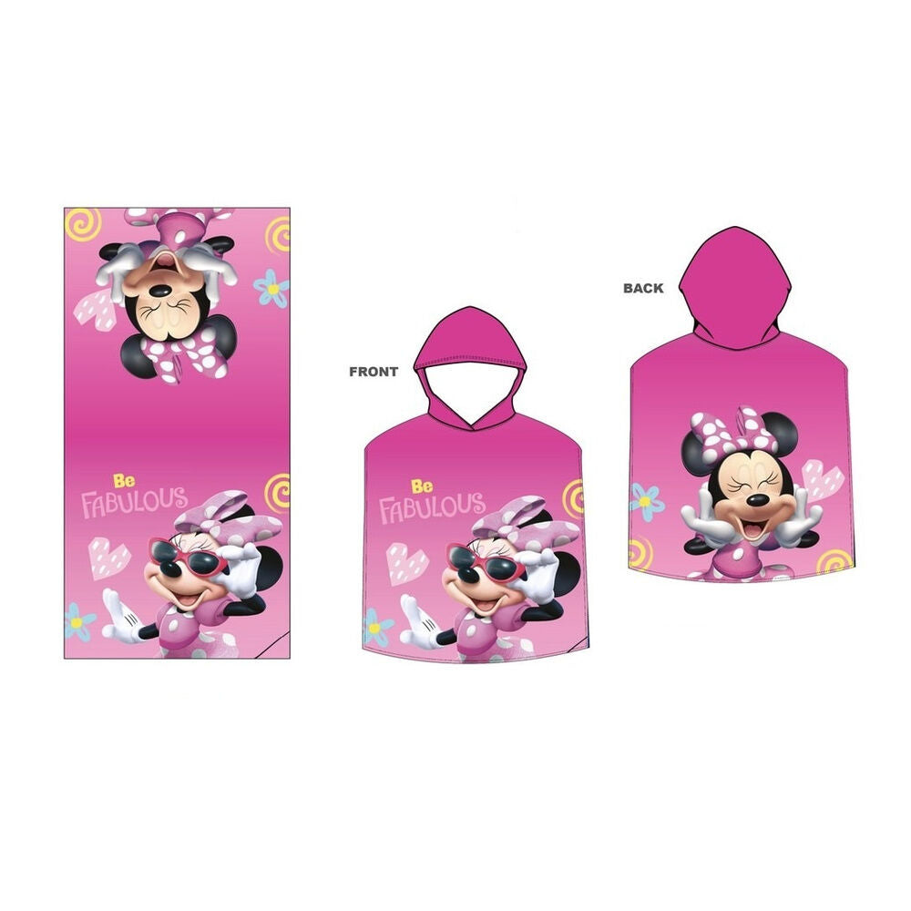 Disney Minnie mikrofiber ponchohandduk