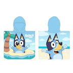 Bluey mikrofiber ponchohandduk