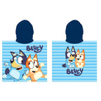Bluey mikrofiber poncho handduk