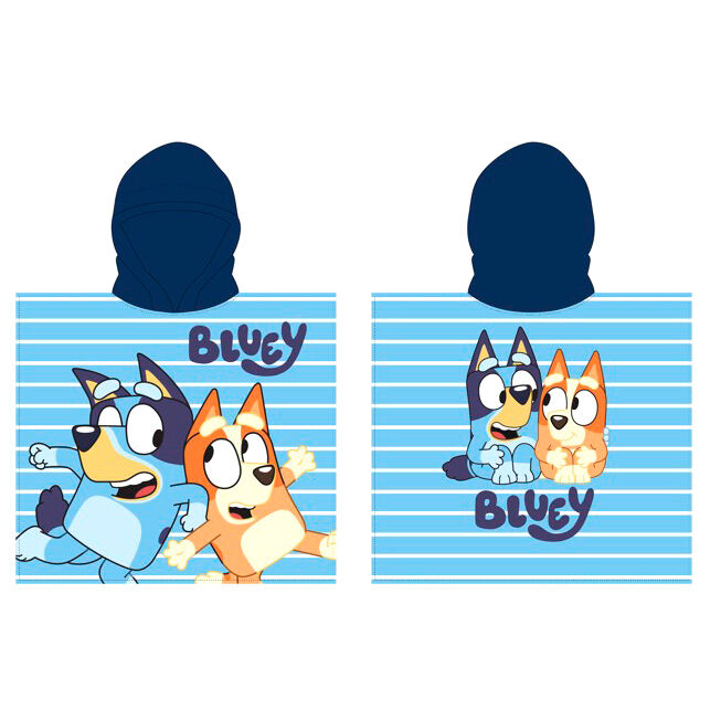 Bluey mikrofiber poncho handduk