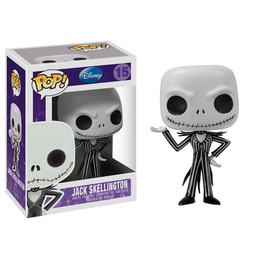 Size aprox. 9cm. Pop Vinyl Jack Skellington from Nightmare before Christmas.