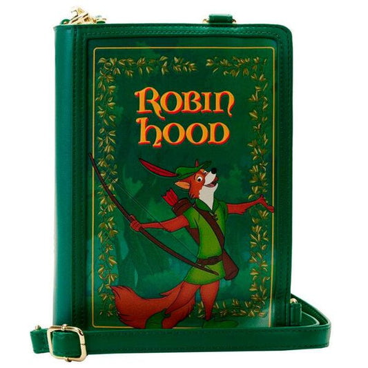 Loungefly Disney Robin Hood Book convertible Axelremsväska