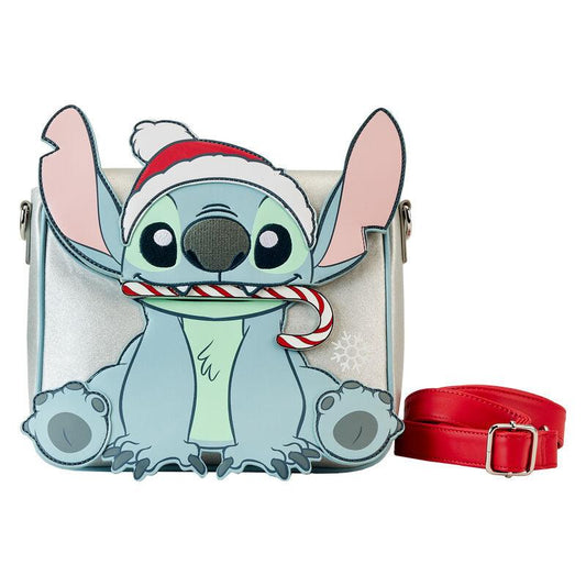Loungefly Disney Stitch Holiday glitter Axelremsväska
